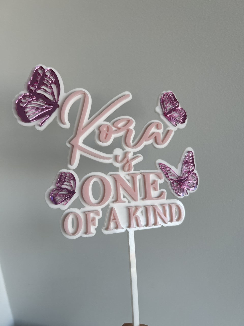 Personalised First Birthday One of a Kind Cake Topper