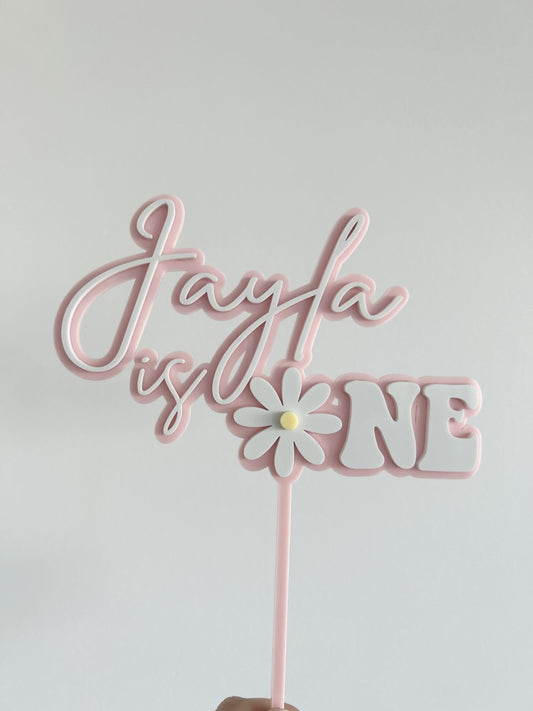 Daisy First Birthday Cake Topper