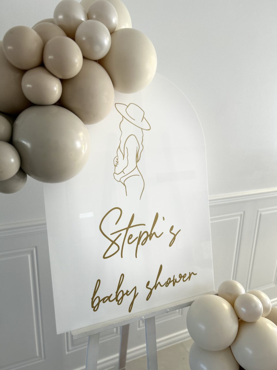 Personalised Acrylic Sign with Mini Garland