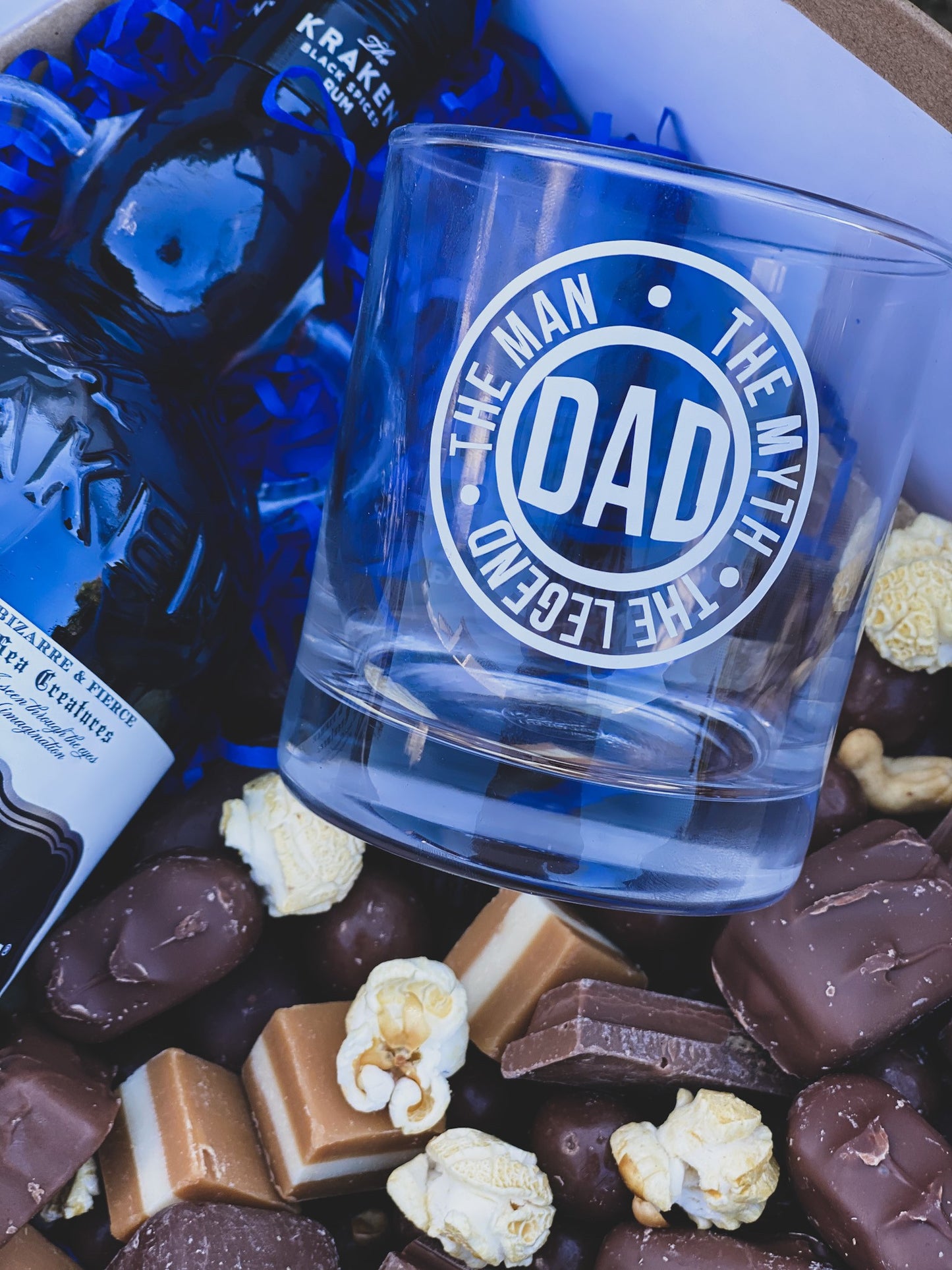 Dad - The Man, The Myth, The Legend Glass