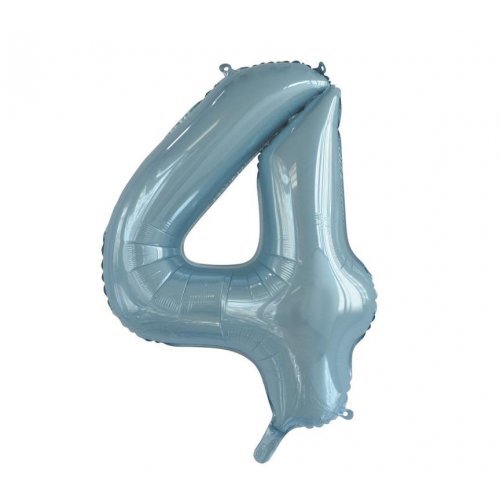 Light Blue Helium Number Balloon
