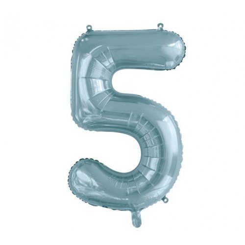 Light Blue Helium Number Balloon