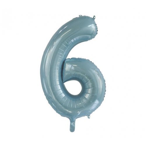 Light Blue Helium Number Balloon