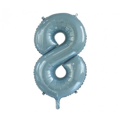 Light Blue Helium Number Balloon