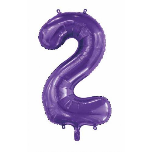 Purple Helium Number Balloon