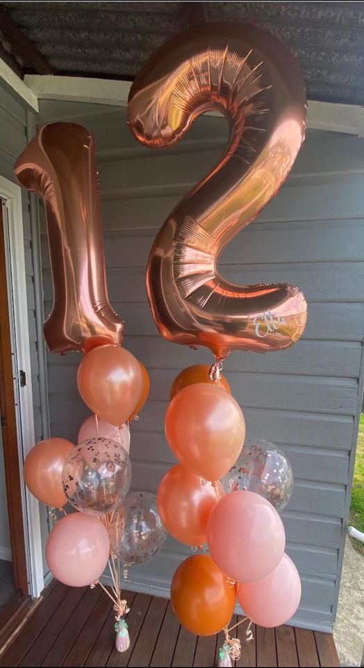 Two Rose Gold Number Bouquet