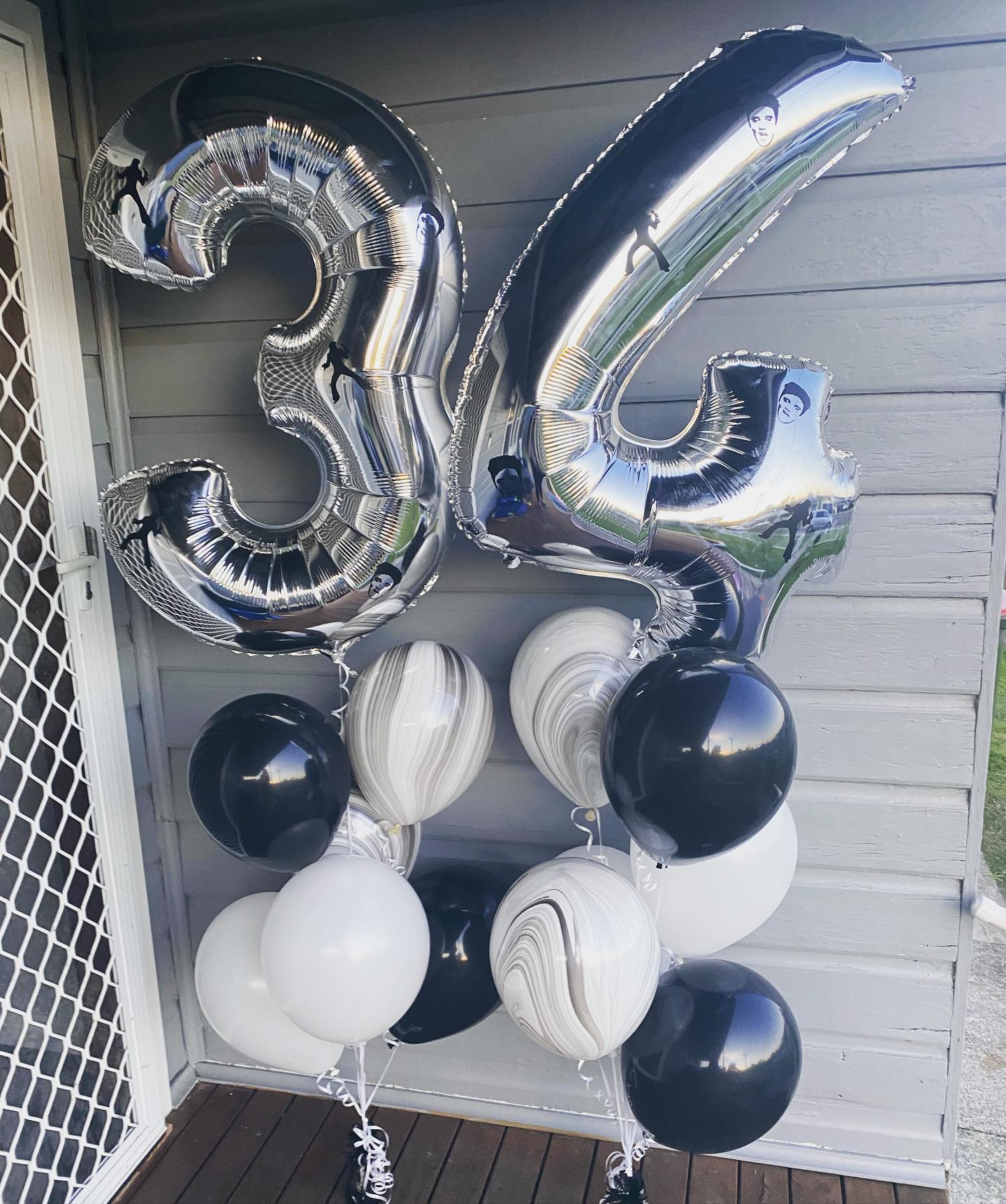 Two Silver Foil Number Bouquet