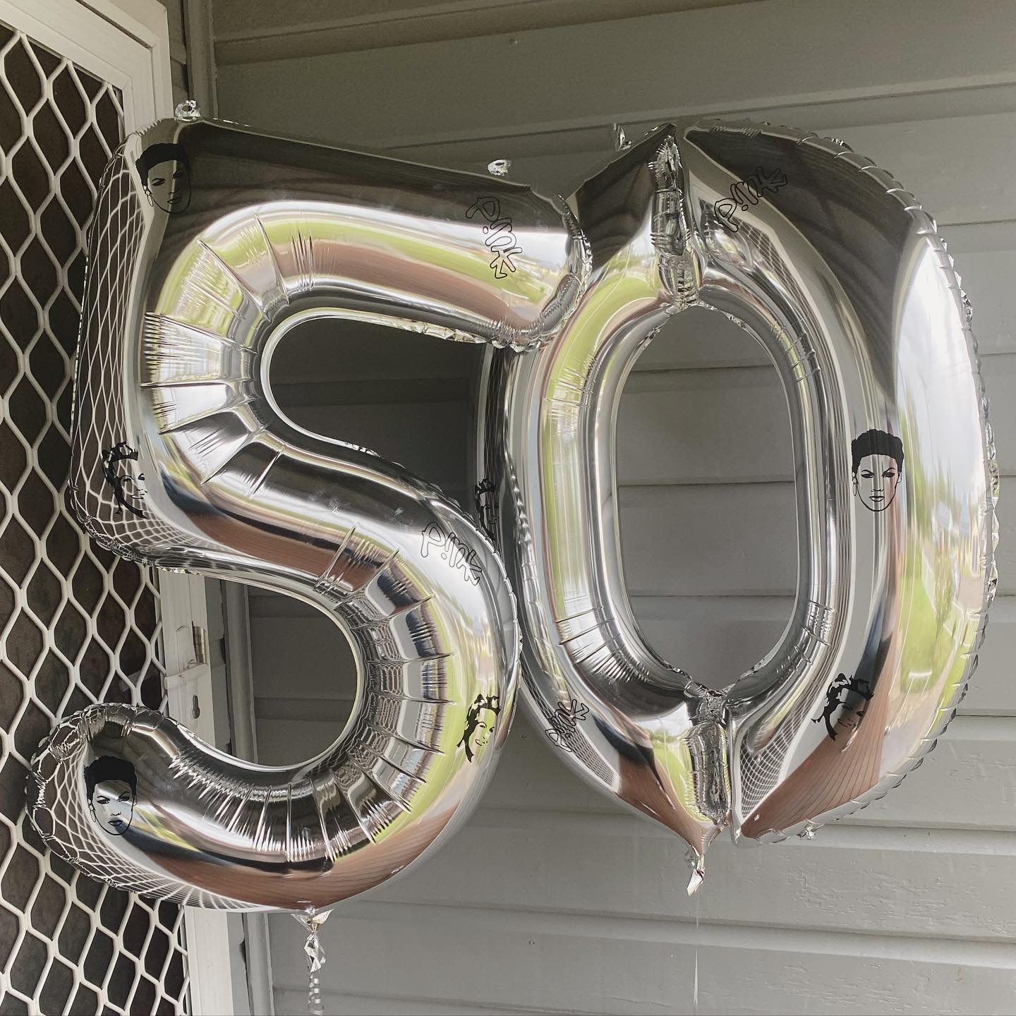 Two Silver Foil Number Bouquet