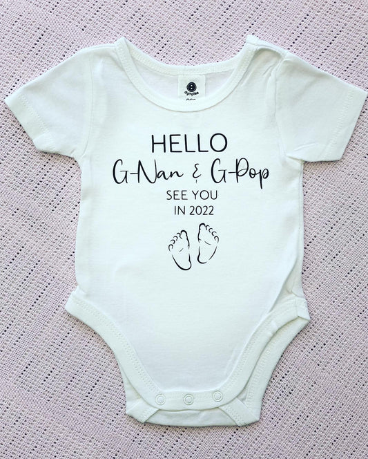 Personalised Hello Baby Onesies