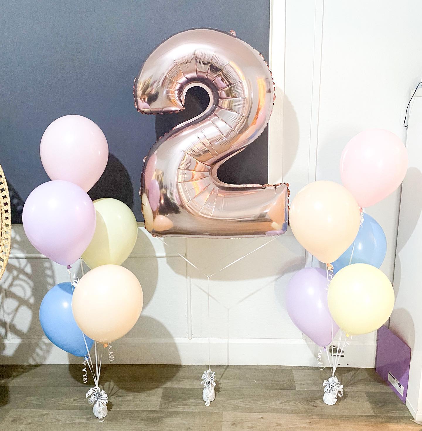 Light Pink Helium Number Balloon