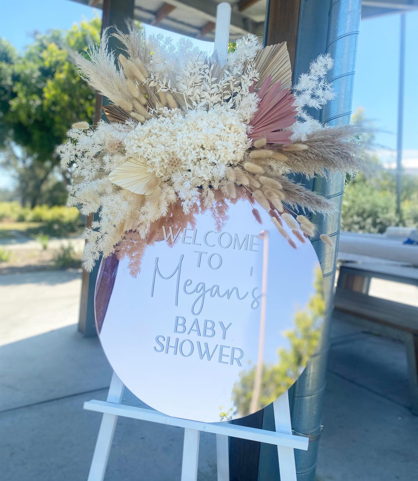 Personalised Acrylic Sign with Florals