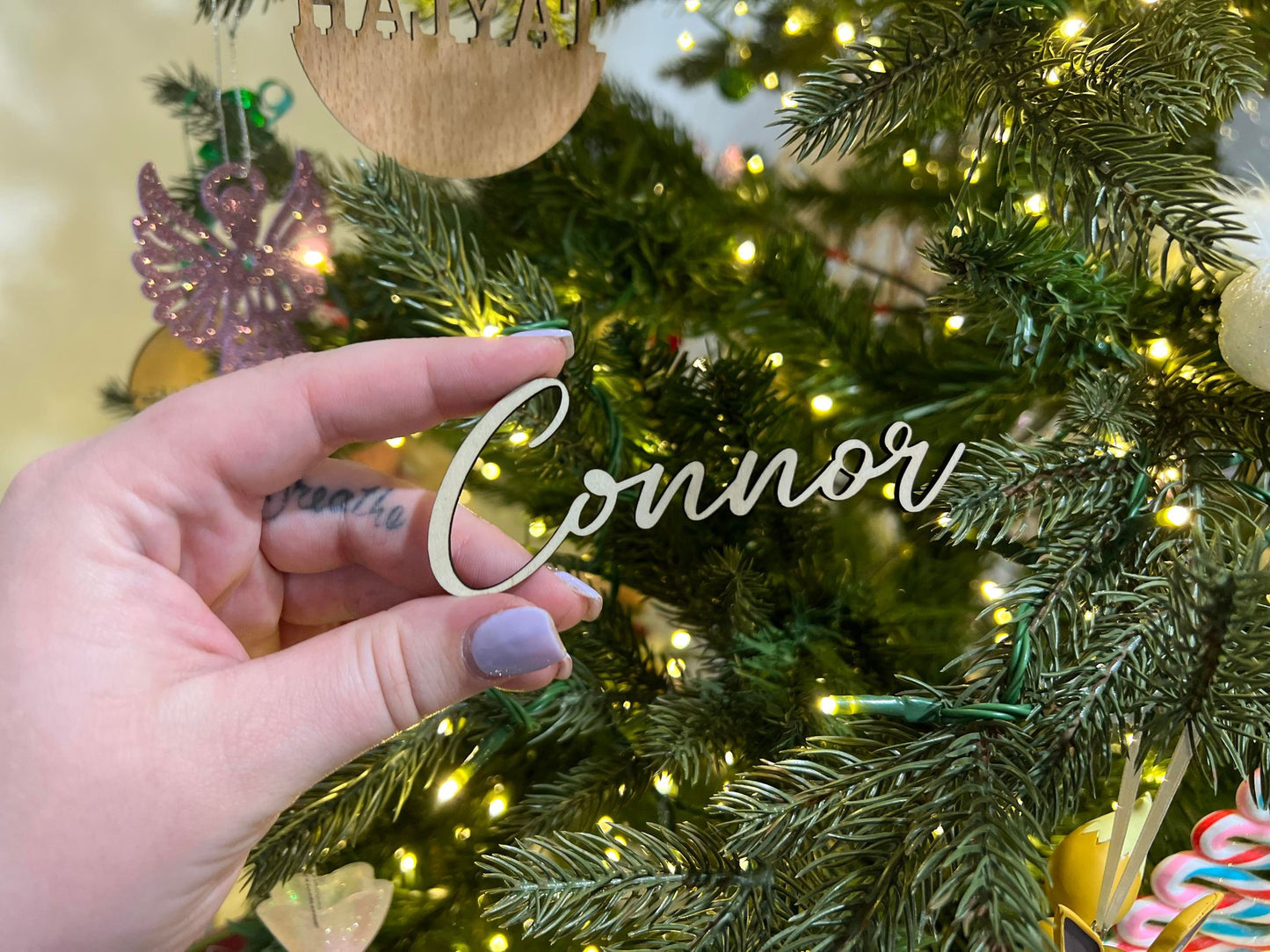 Wooden Name Place Tag