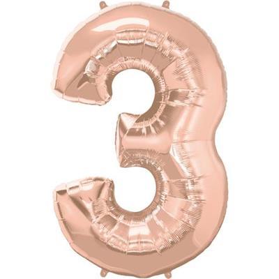Rose Gold Helium Number Balloon