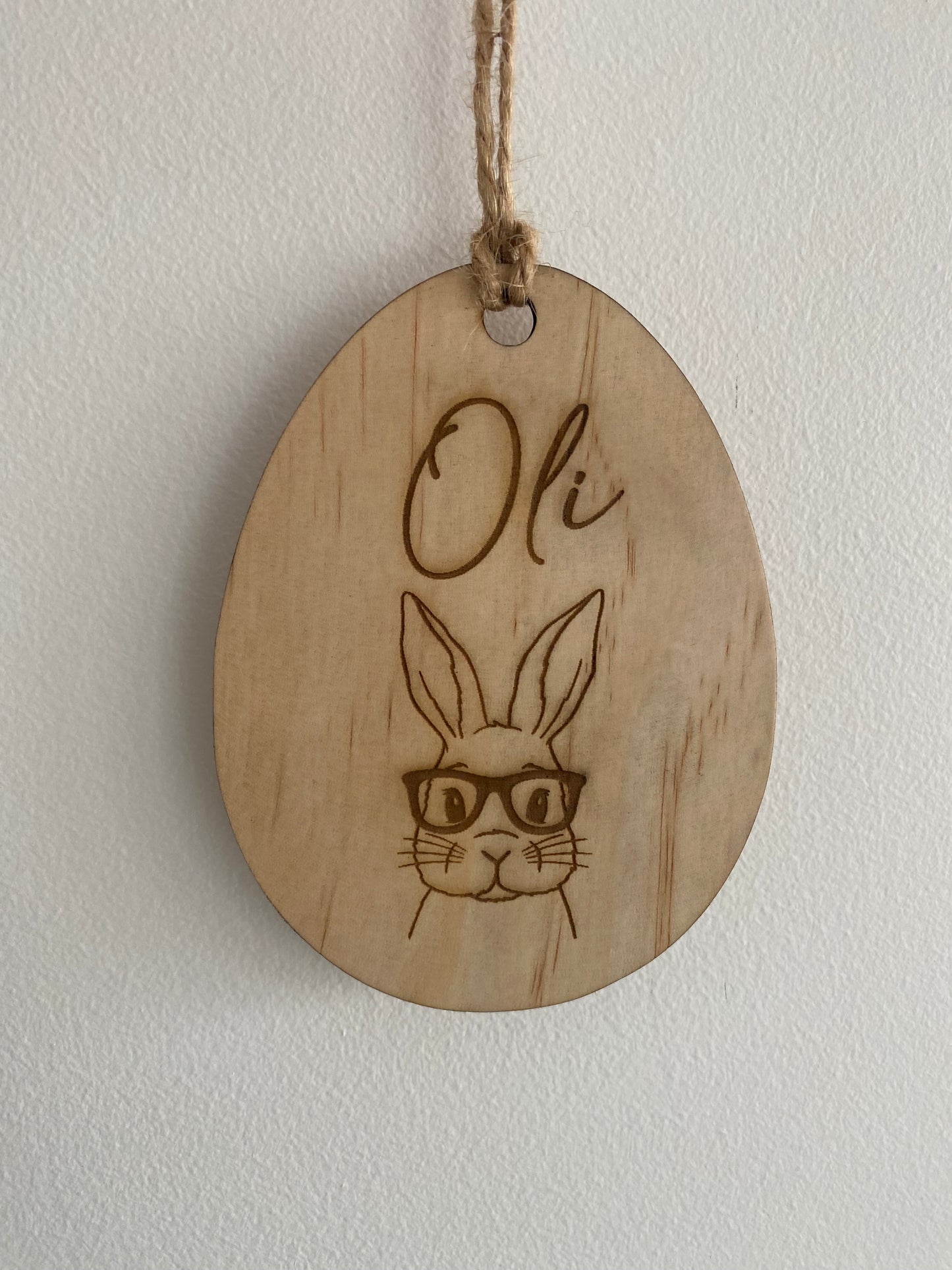 Personalised Wooden Easter Tags