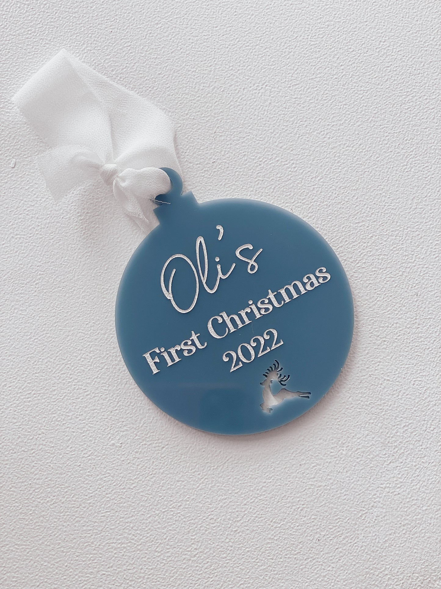 Personalised first christmas ornament