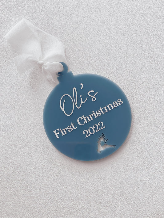 Baby's First Christmas Engraved Bauble