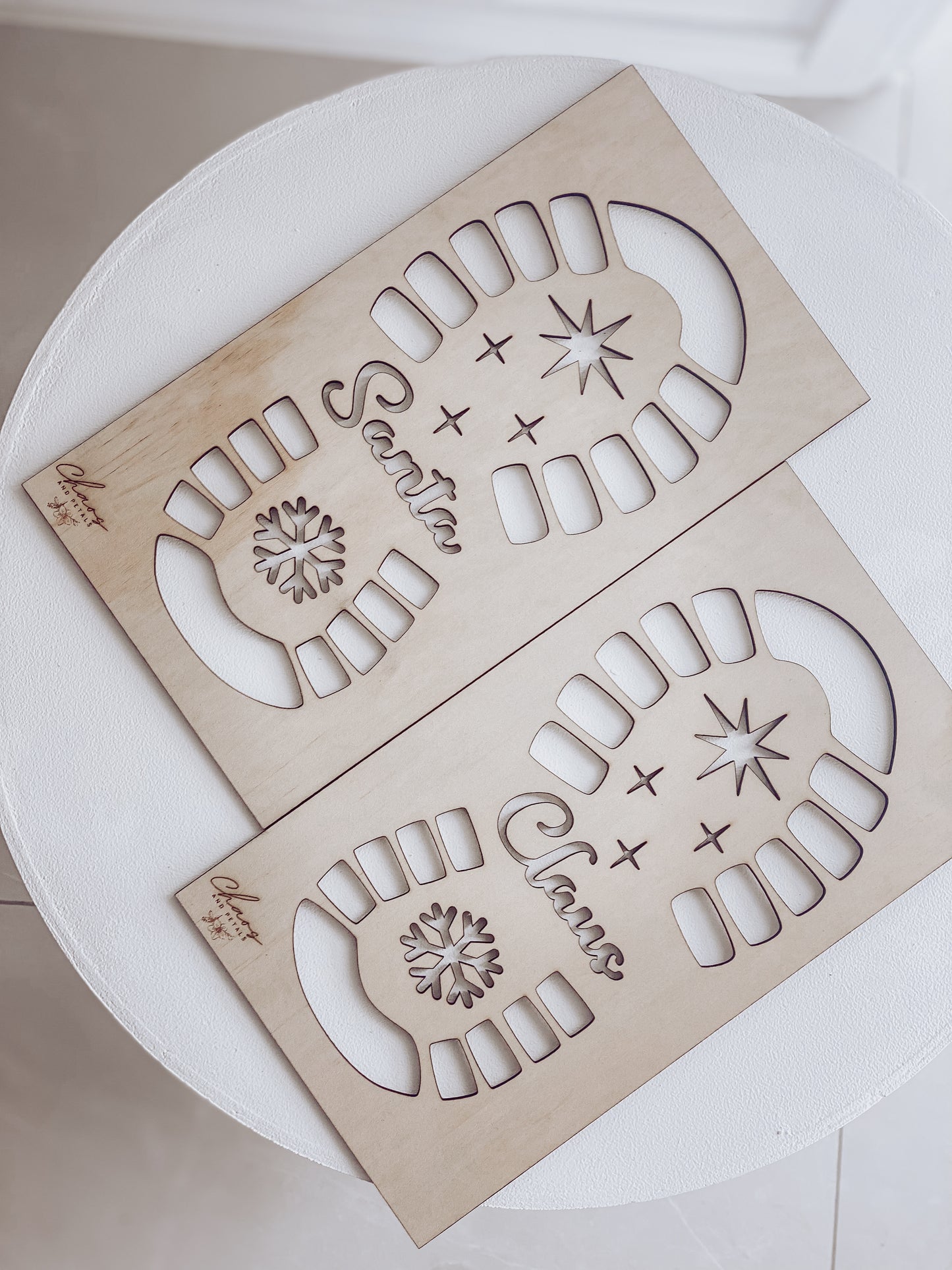 Santa Footprint Stencil