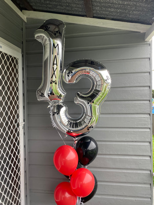 Two Silver Foil Number Bouquet