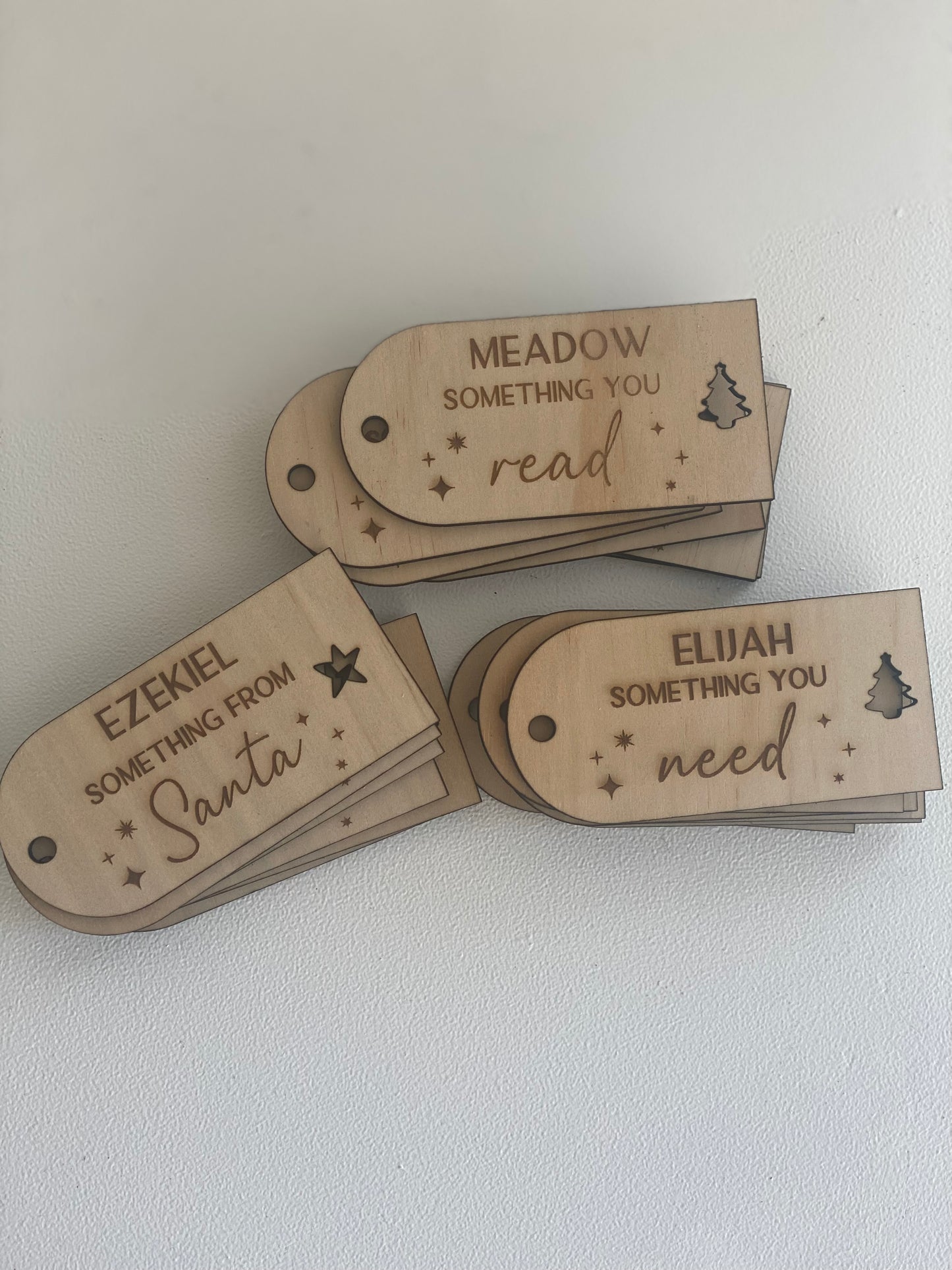 Personalised Wooden & Acrylic Engraved Gift Tags