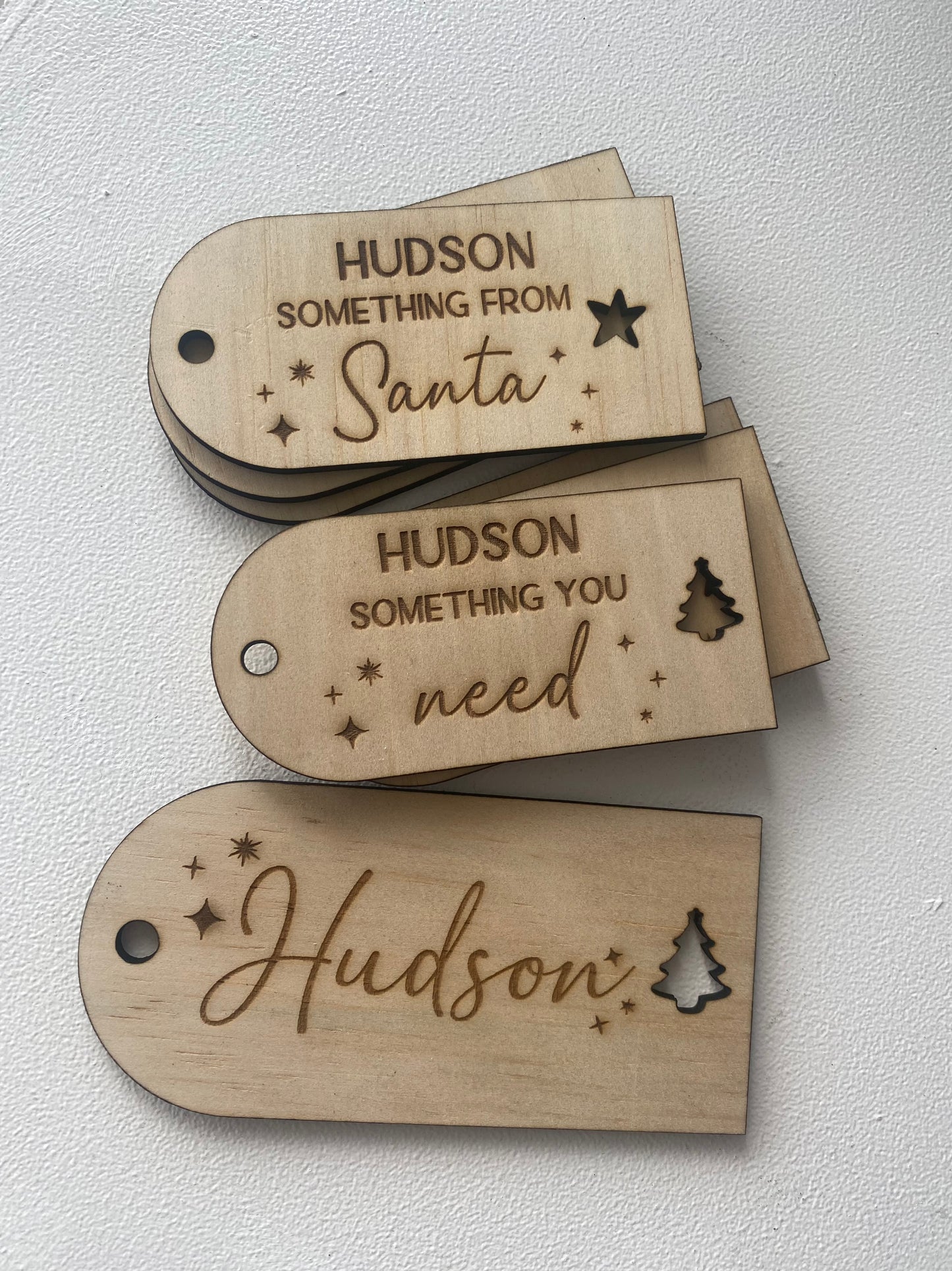 Personalised Wooden & Acrylic Engraved Gift Tags