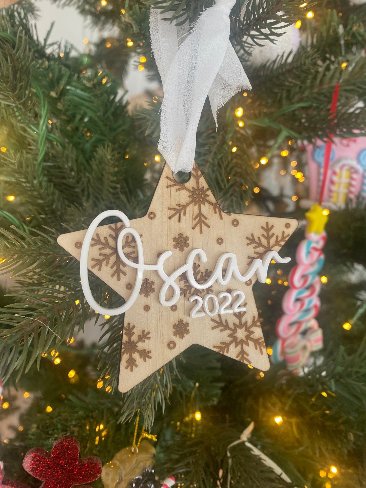 Personalised Wooden Christmas Ornament