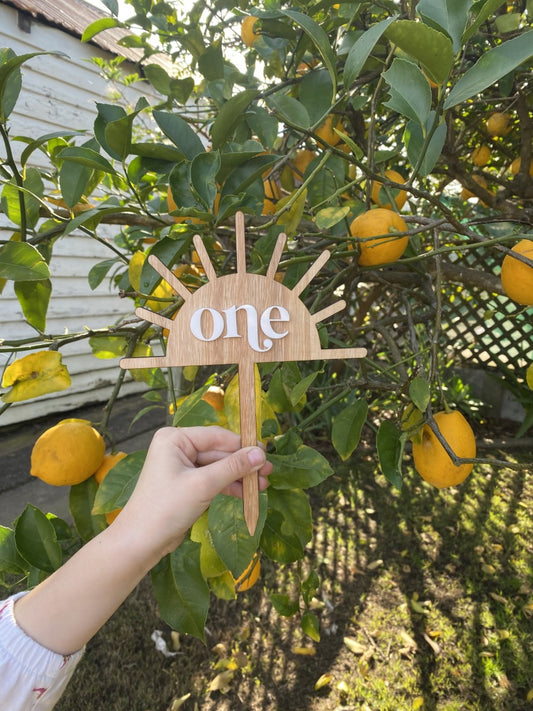 One Sun Cake Topper