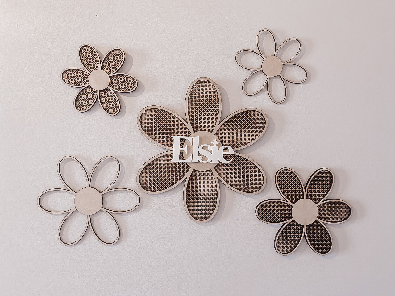 Rattan Daisy Flower Set