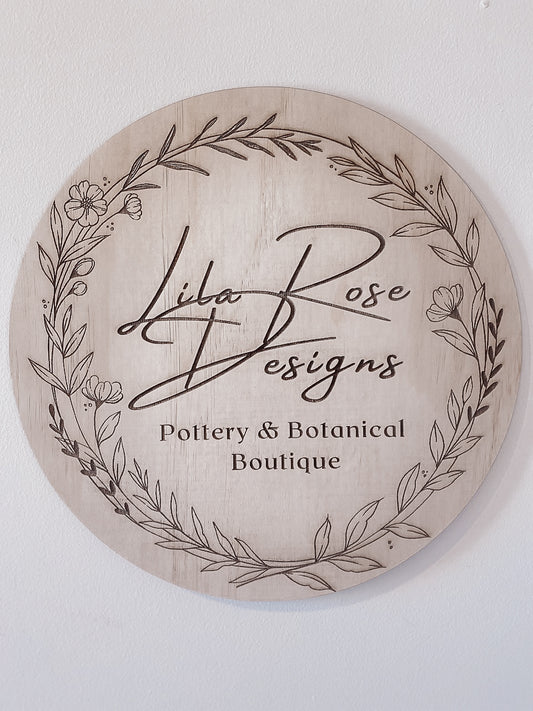 30cm Wooden Business Sign