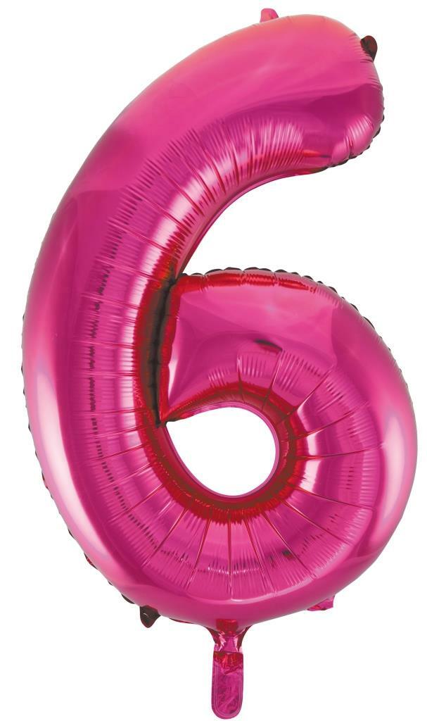Hot Pink Helium Number Balloon