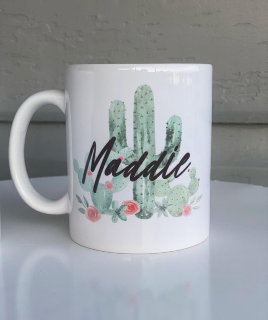 Personalised Cactus Mug