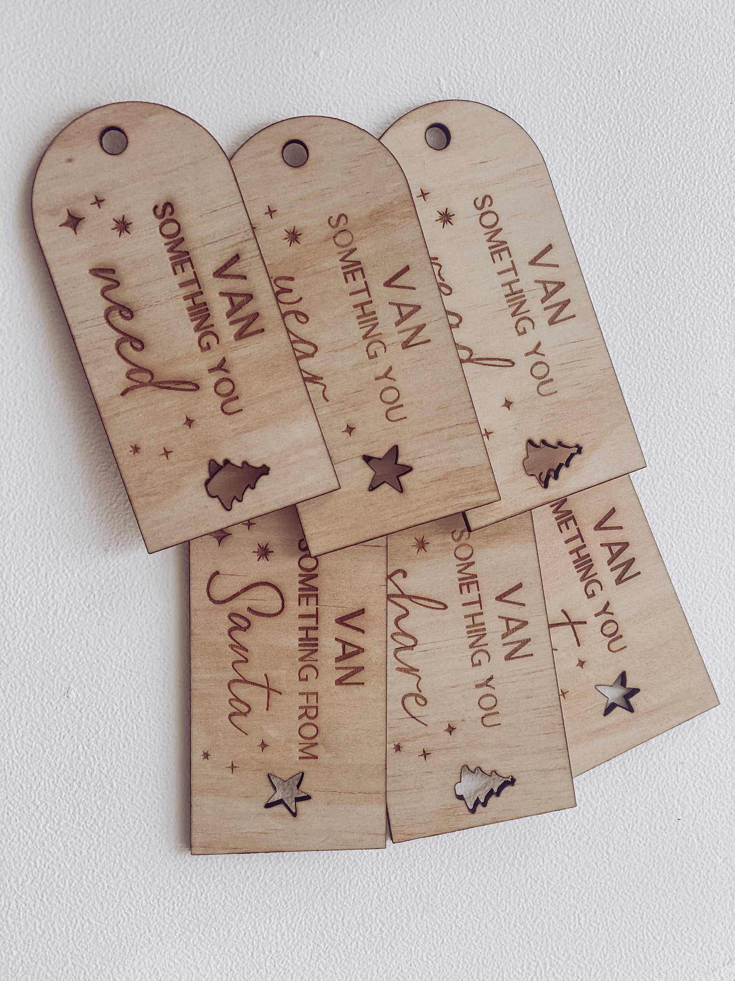 Personalised Wooden & Acrylic Engraved Gift Tags