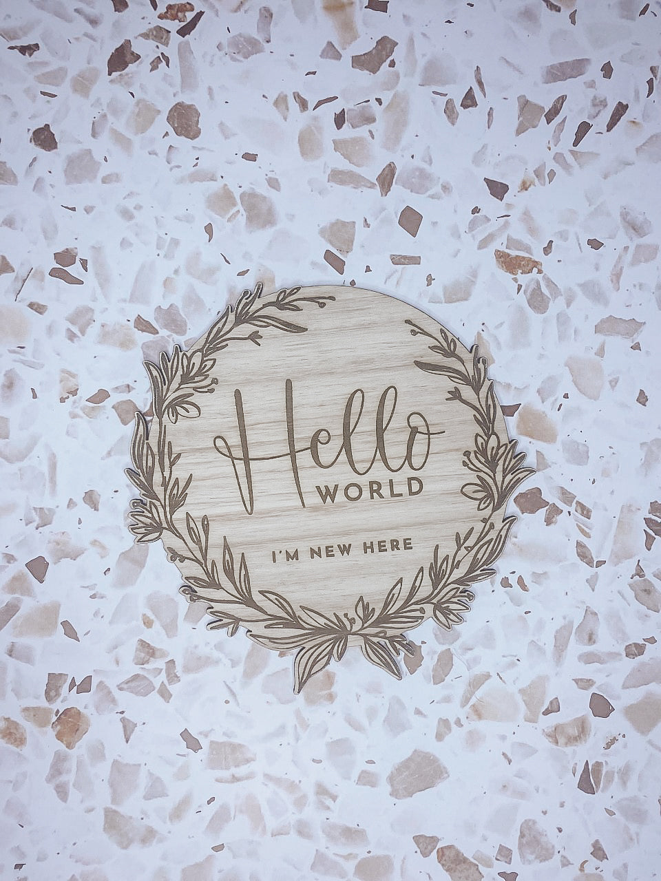 Hello World Wooden Plaque